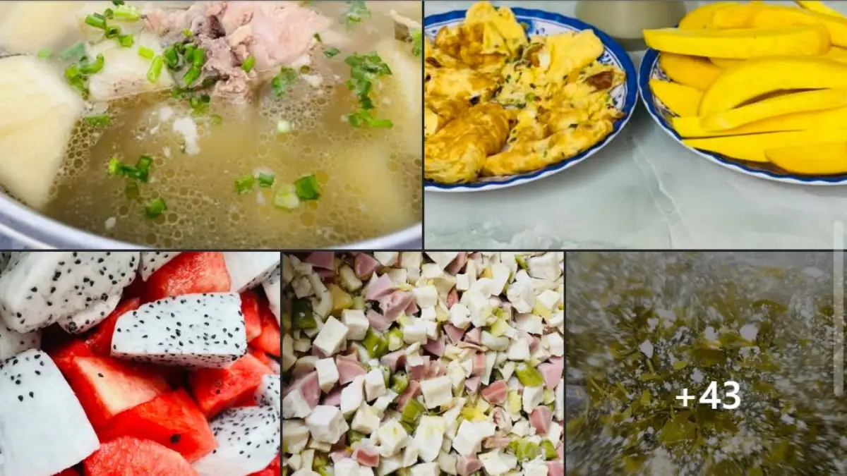 Bữa trưa được chuẩn bị chu đáo tại Mầm non Hoàng Kim