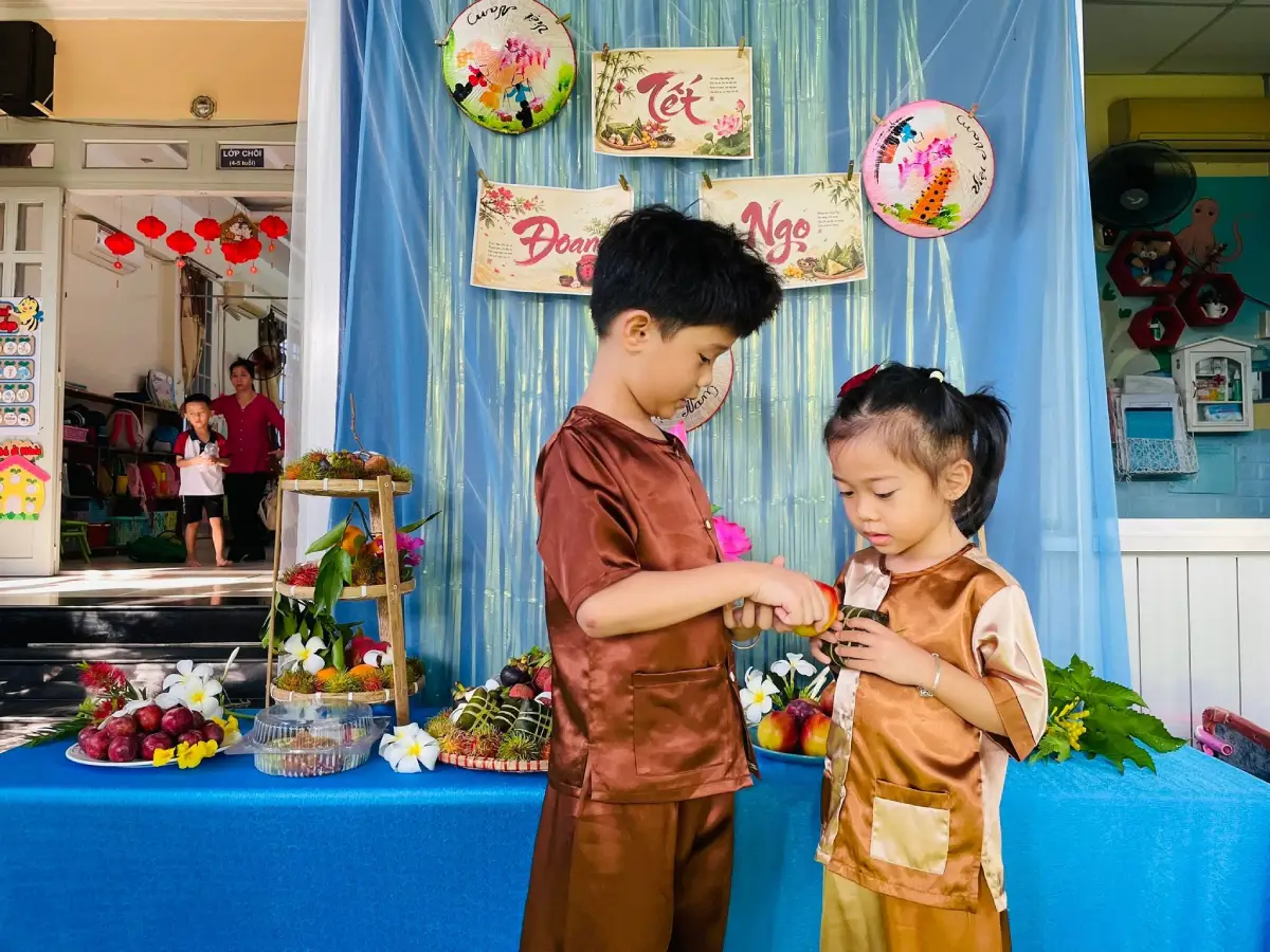 Ngày hội Tết Đoan Ngọ vui tươi tại Mầm non Hoàng Kim